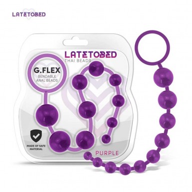 LATETOBED Anal Beads - G.Flex bile anale thailandeze flexibile in violet