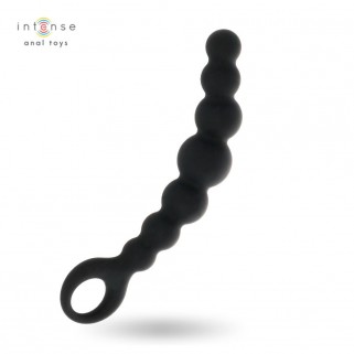 INTENSE Anal Beads Max - bile anale din silicon in negru 18cm