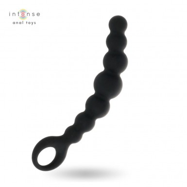 INTENSE Anal Beads Max - silicone anal beads in black 18cm